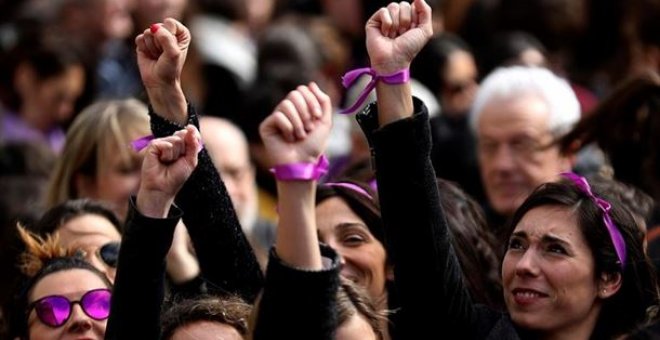 Mujeres participando en las movilizaciones del 8 de marzo de 2018 / EFE
