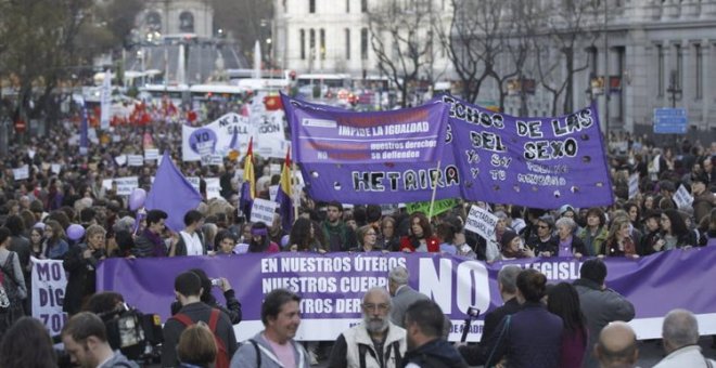 Manifestación del movimiento feminista de Madrid el Día Internacional de la Mujer de 2018 | EFE