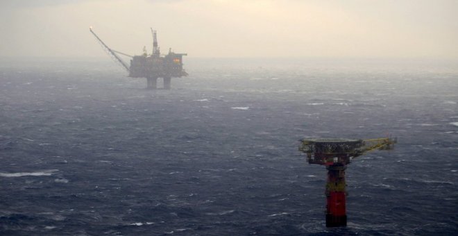 Plataformas petrolíferas en el Mar del Norte. AFP