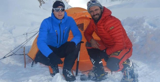 Daniele Nardi y Tom Ballard en la montaña Nanga Parbat.