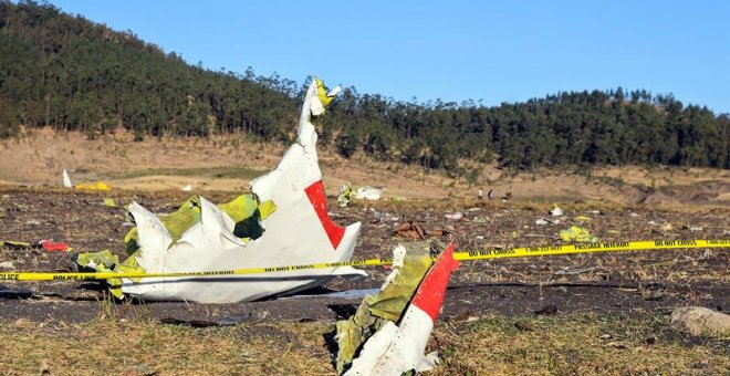 Restos del Boeing 737 de Ethiopia Airlines siniestrado ayer. /EFE