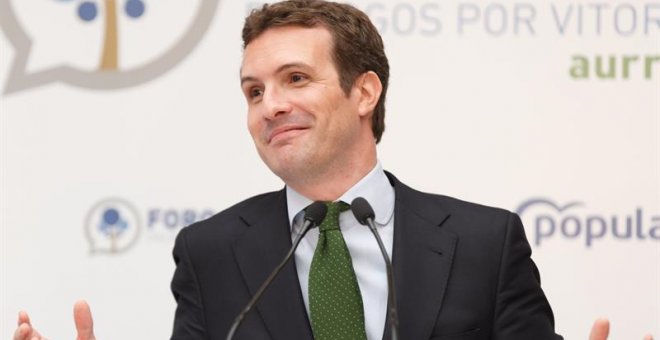 El presidente del PP, Pablo Casado. - EFE