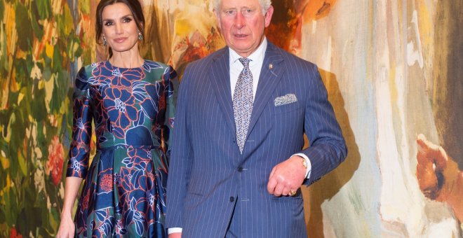 La reina Letizia y el príncipe Carlos de Inglaterra inauguran la exposición "Sorolla, maestro español de la luz", en la NationalGallery de Londres (Reino Unido | EFE/ Facundo Arrizabalaga