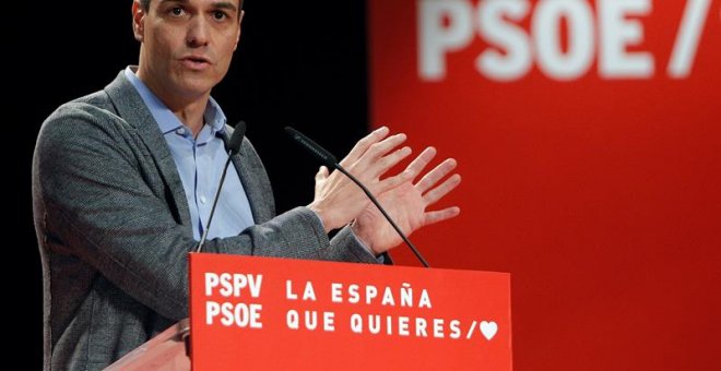 Pedro Sánchez, este sábado en un acto en Alicante / EFE.