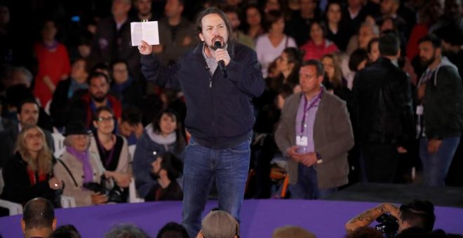 iglesias en su regreso a la política