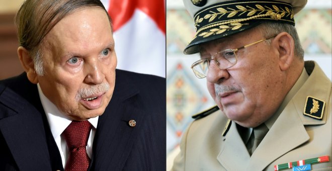 El presidente argelino Abdelaziz Bouteflika y el Jefe del Ejército argelino y viceministro de Defensa, Ahmed Gaïd Salah | AFP