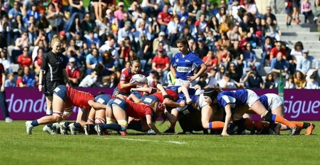 La selección nacional de rugby, durante la final. EUROPA PRESS