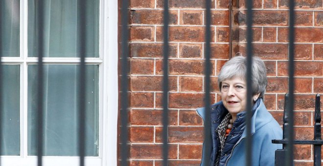 May, este lunes en Downing Street. REUTERS/Henry Nicholls