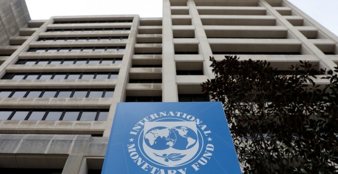 El logo del FMI en su sede en Washington. REUTERS/Yuri Gripas
