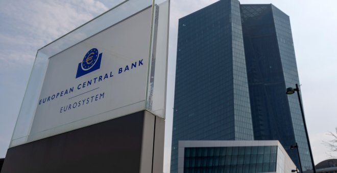 Vista de la fachada del Banco Central Europeo (BCE), en Fráncfort (Alemania). EFE/ Ronald Wittek