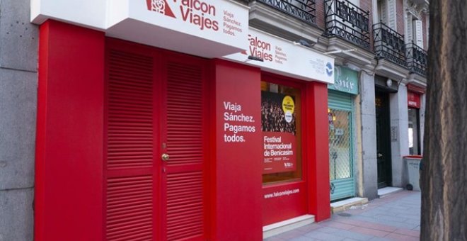 PP abre 'Falcon Viajes' al lado de la sede del PSOE