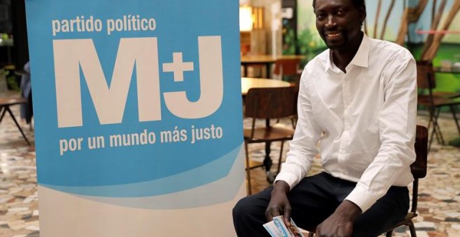 Augustin Ndour, candidato a la Presidencia del Gobierno por Un Mundo MásJusto (M+J). - EFE