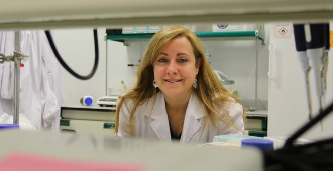 Silvia Muro en su laboratorio del IBEC. / IBEC