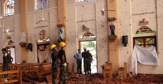 22/04/2019 - La iglesia católica de San Sebastián después de las explosiones en Negambo, el 22 de abril de 2019 | REUTERS / Athit Perawongmetha