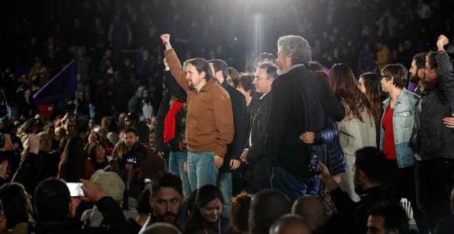 Acto de cierre de campaña de Podemos en Madrid / EFE