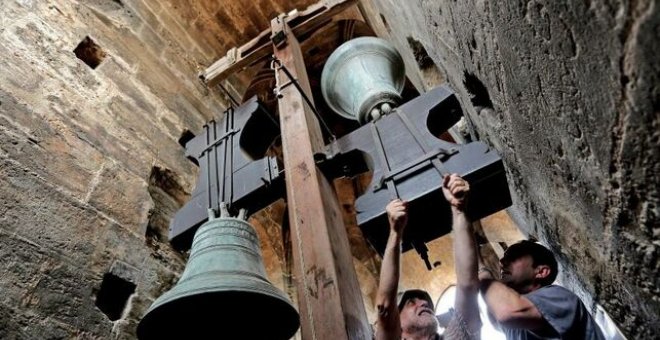 El toque manual de campanas está considerado Patrimonio Cultural Inmaterial.- EFE