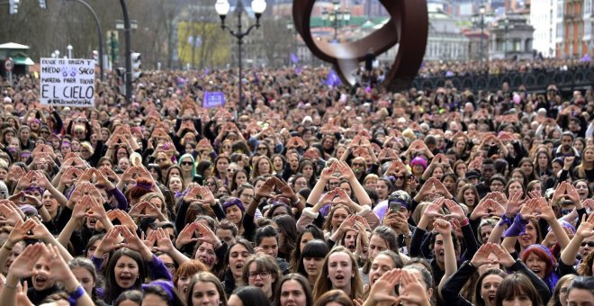 Movilizaciones en Bilbao el pasado 8-M. EFE