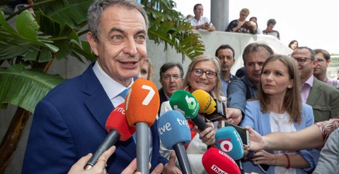 07/05/2019.- El expresidente del Gobierno José Luis Rodríguez Zapatero ha defendido este martes "negociación, diálogo y acuerdo" para Venezuela "porque cualquier otra alternativa no va a prosperar" y ha criticado al presidente de EEUU, Donald Trump, y a l