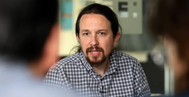 El secretario general de Podemos, Pablo Iglesias, en una entrevista con Efe. - J.J. GUILLÉN / EFE