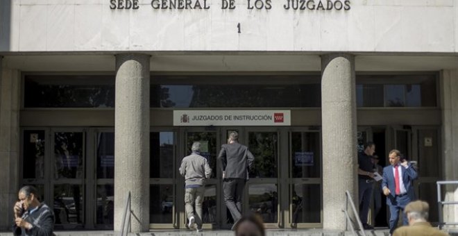Entrada a los juzgados de Plaza de Castilla en Madrid. EP