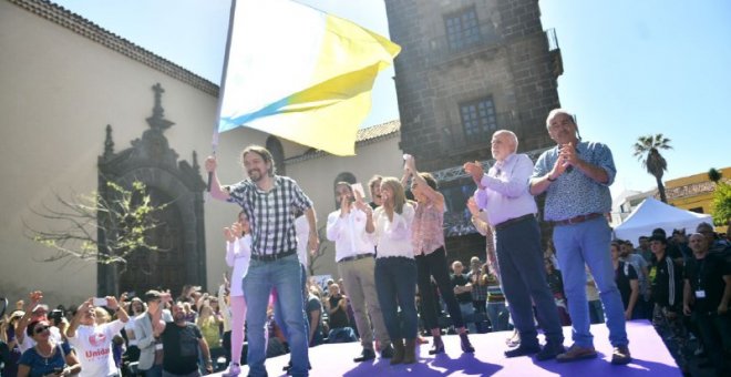 Pablo Iglesias en el cierre de campaña de las elecciones del 26M en Tenerife / Podemos
