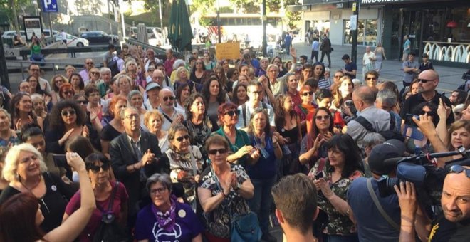 Imagen del acto orgaziado por el Movimiento Feminista de Madrid | Europa Press