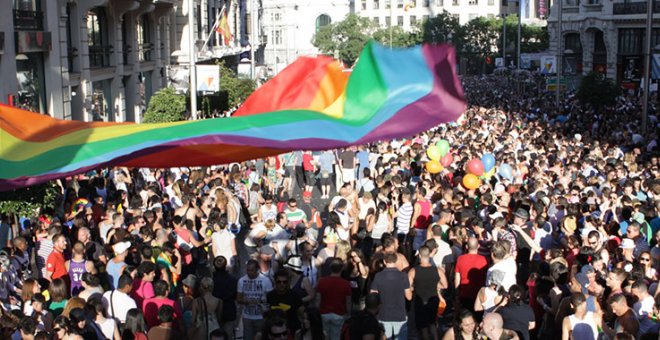 Imagen de una manifestación del Orgullo en Madrid. MADO'19