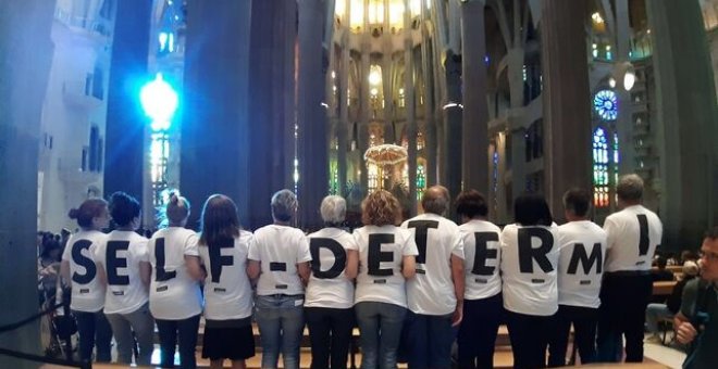 Imagen de la protesta de la Asamblea Nacional Catalana | Europa Press