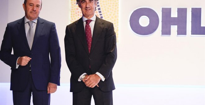 El  consejero delegado de OHL (i.), José Antonio Fernández Gallar, y el presidente de la constructora, Juan Villar-Mir Fuentes. E.P.