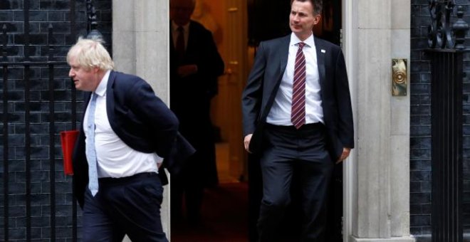 Boris Johnson and Jeremy Hunt. Reuters
