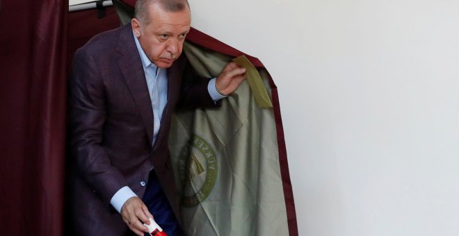 23/06/2019 - El presidente turco Tayyip Erdogan durante las elecciones municipales del pasado domingo en Estambul. / REUTERS - MURAD SEZER