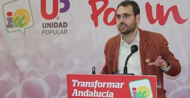 Toni Valero, en un acto público de IU.