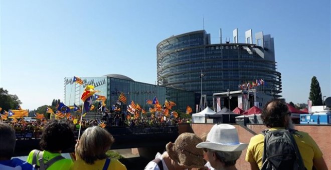 02/07/2019. Movilización independentista en Estrasburgo./ EUROPA PRESS