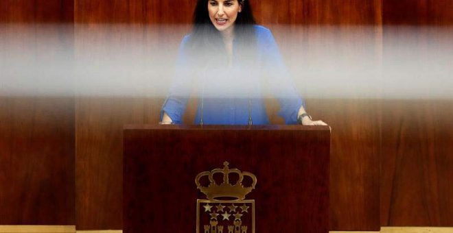 Rocío Monasterio, de Vox, interviene en la Asamblea de Madrid. (MARISCAL | EFE)