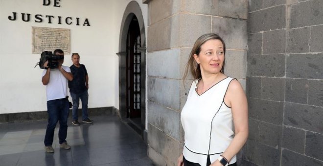 La diputada Victoria Rosell a su llegada a la Audiencia de Las Palmas. EFE