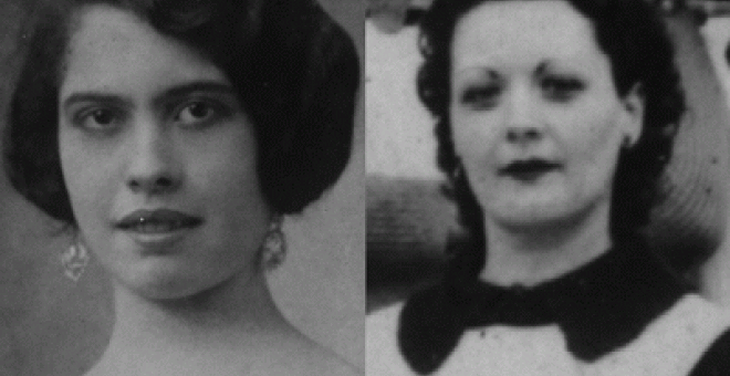 Milagros y María Luisa Rendón. Archivo familiar y publicadas por Manuel Almisas