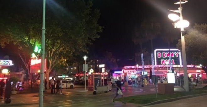 Zona de ocio de Magaluf, de noche. Europa Press