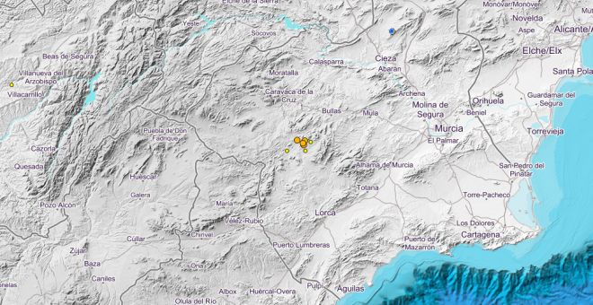 Zonas en las que se han registrado los epicentros de los terremotos. / IGN