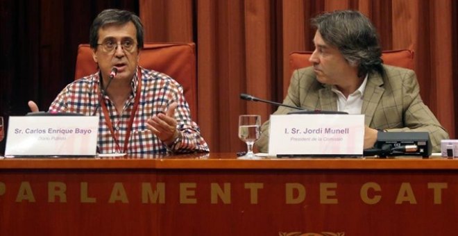 El periodista de 'Público' Carlos Enrique Bayo comparece en el Parlament. (EUROPA PRESS - Archivo)