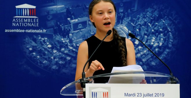 Greta Thunberg durante su discurso | Reuters
