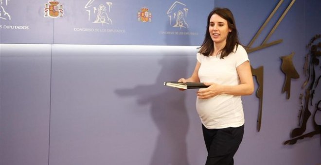 La portavoz parlamentaria de Unidas Podemos, Irene Montero. Europa Press