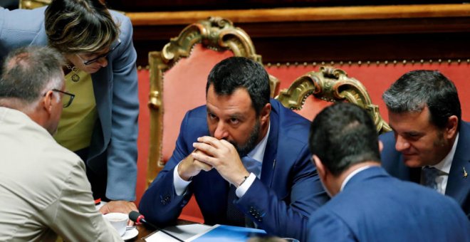 Matteo Salvini en el Parlamento italiano | Reuters