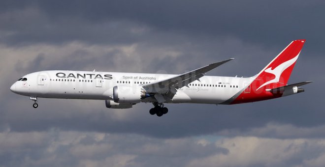 Imagen de archivo de un Boeing 787 de Quantas. REUTERS