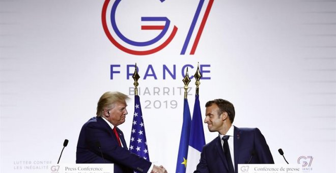 Emmanuel Macron y Donald J. Trump. EFE