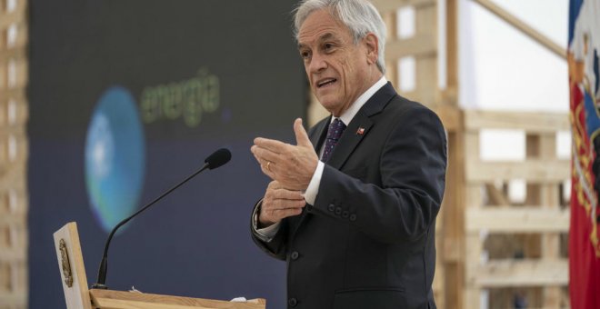 04/06//2019 El presidente chileno Sebastián Piñera durante la presentación del plan "Energía Zero Carbón" en Santiago (Chile). EFE