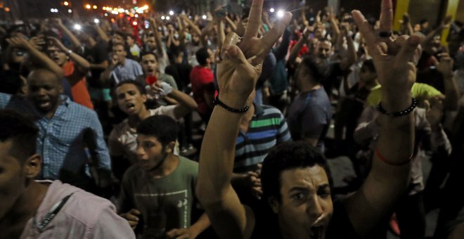 Momento de la protesta en El Cairo. REUTERS/Mohamed Abd El Ghany