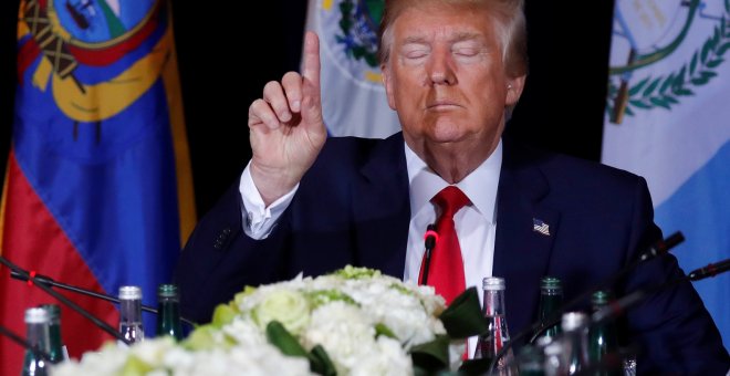 25/09/2019 - El presidente de los Estados Unidos, Donald Trump, durante una reunión en la sede de la ONU. / REUTERS