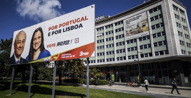 01/10/2019 - Pancarta electoral en Lisboa. / AFP - PATRICIA DE MELO MOREIRA