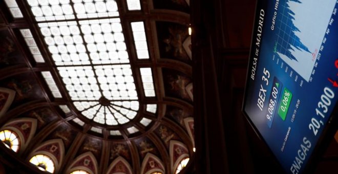 Imagen del interior de la Bolsa de Madrid./EFE