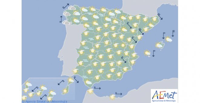 Previsión meteorológica del 3 de octubre. / AEMET